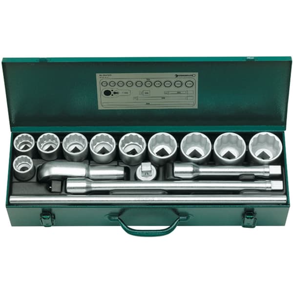 20 mm (3/4") Socket set 15-pcs., 55A/10/5